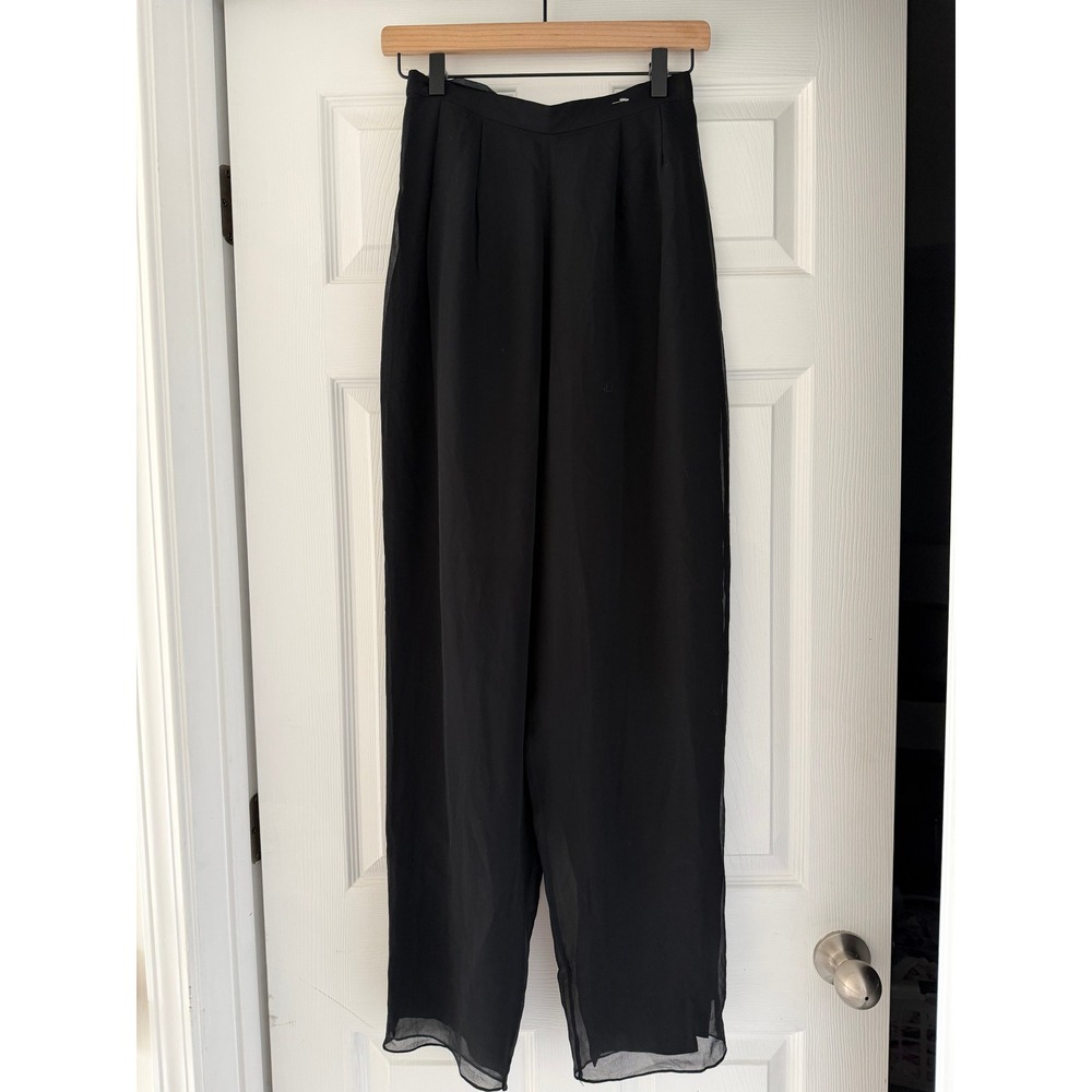 Vintage Womens Silk Black‎ Base Layer Pants